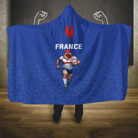Rugby France Hooded Blanket XV de France Gallic Rooster Mascot