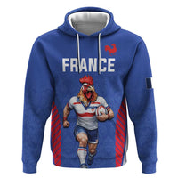 Custom Rugby France Hoodie XV de France Gallic Rooster Mascot
