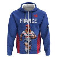 Custom Rugby France Hoodie XV de France Gallic Rooster Mascot