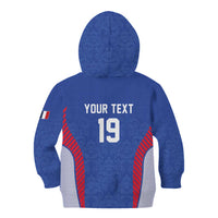 Custom Rugby France Kid Hoodie XV de France Gallic Rooster Mascot