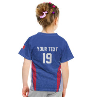 Custom Rugby France Kid T Shirt XV de France Gallic Rooster Mascot