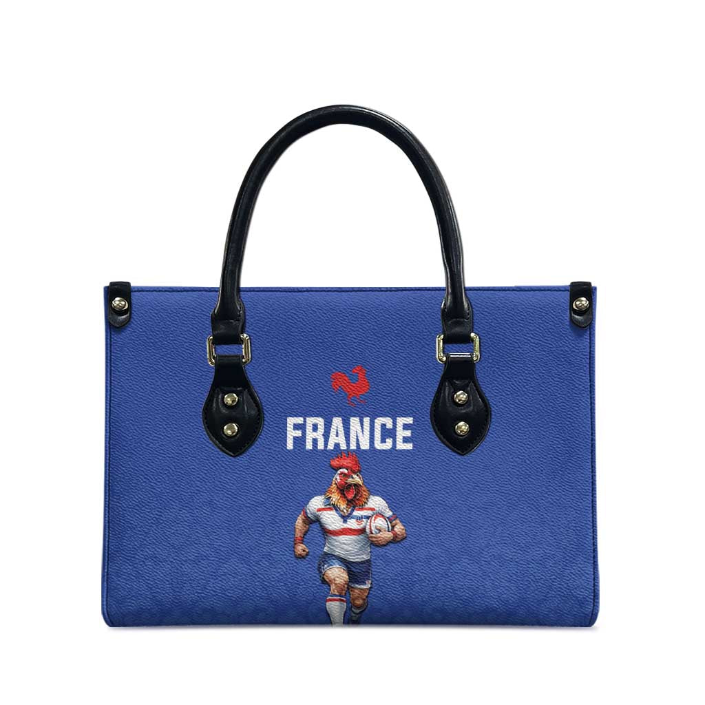 Rugby France Leather Bag XV de France Gallic Rooster Mascot