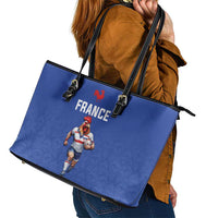 Rugby France Leather Tote Bag XV de France Gallic Rooster Mascot