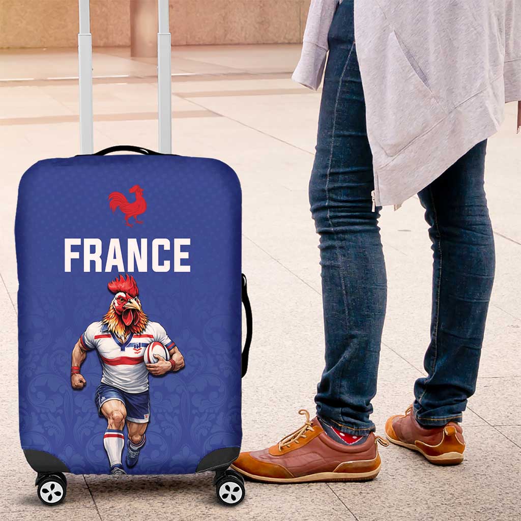 Rugby France Luggage Cover XV de France Gallic Rooster Mascot