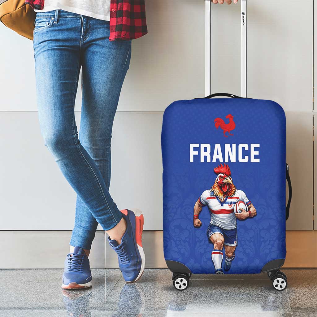 Rugby France Luggage Cover XV de France Gallic Rooster Mascot