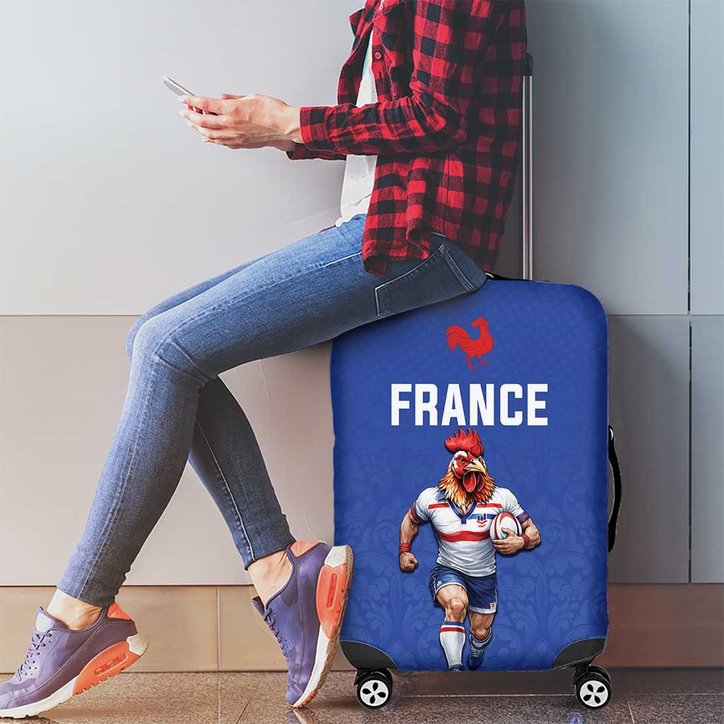 Rugby France Luggage Cover XV de France Gallic Rooster Mascot