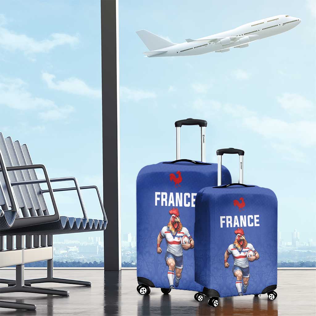 Rugby France Luggage Cover XV de France Gallic Rooster Mascot