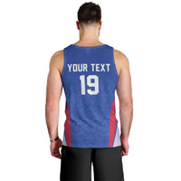 Custom Rugby France Men Tank Top XV de France Gallic Rooster Mascot