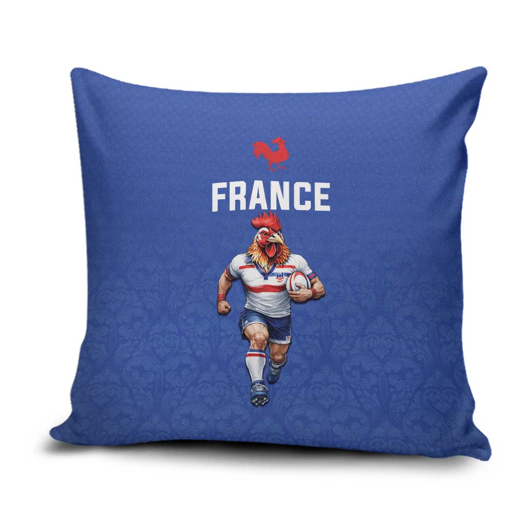 Rugby France Pillow Cover XV de France Gallic Rooster Mascot