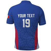 Custom Rugby France Polo Shirt XV de France Gallic Rooster Mascot