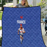 Rugby France Quilt XV de France Gallic Rooster Mascot