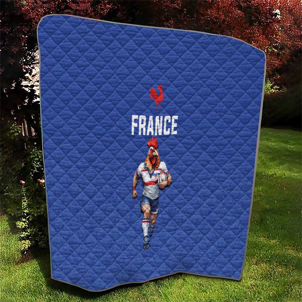 Rugby France Quilt XV de France Gallic Rooster Mascot
