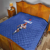 Rugby France Quilt XV de France Gallic Rooster Mascot