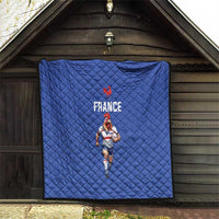 Rugby France Quilt XV de France Gallic Rooster Mascot