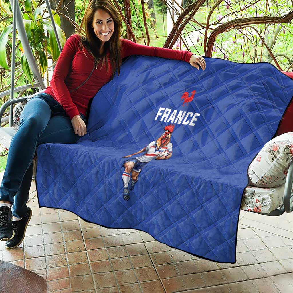 Rugby France Quilt XV de France Gallic Rooster Mascot