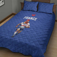 Rugby France Quilt Bed Set XV de France Gallic Rooster Mascot