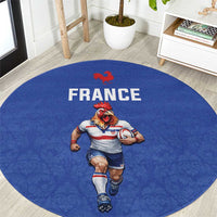 Rugby France Round Carpet XV de France Gallic Rooster Mascot