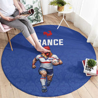 Rugby France Round Carpet XV de France Gallic Rooster Mascot