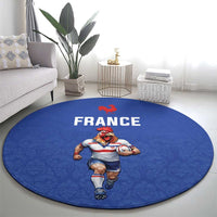 Rugby France Round Carpet XV de France Gallic Rooster Mascot