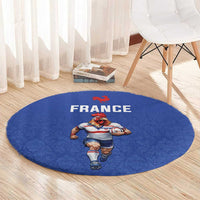 Rugby France Round Carpet XV de France Gallic Rooster Mascot