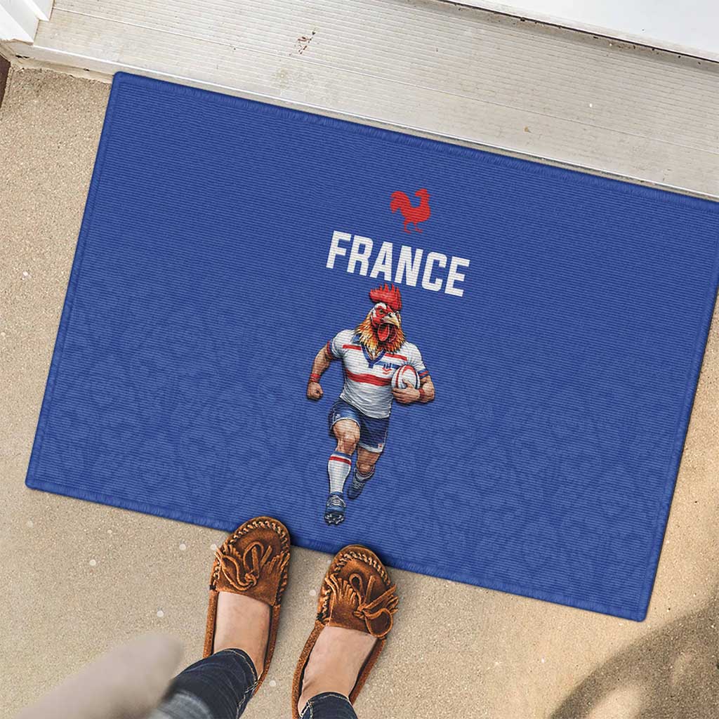 Rugby France Rubber Doormat XV de France Gallic Rooster Mascot