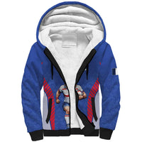 Custom Rugby France Sherpa Hoodie XV de France Gallic Rooster Mascot