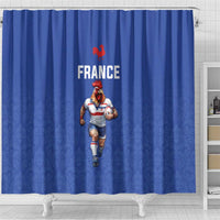 Rugby France Shower Curtain XV de France Gallic Rooster Mascot