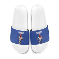 Rugby France Slide Sandals XV de France Gallic Rooster Mascot
