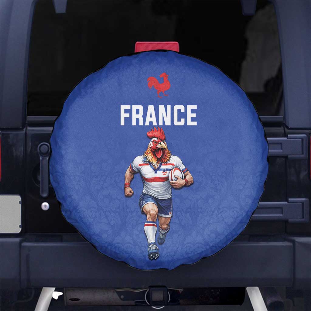 Rugby France Spare Tire Cover XV de France Gallic Rooster Mascot