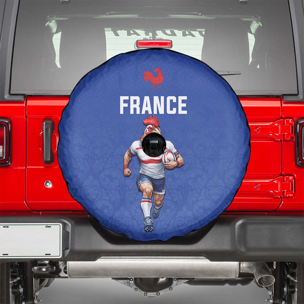 Rugby France Spare Tire Cover XV de France Gallic Rooster Mascot