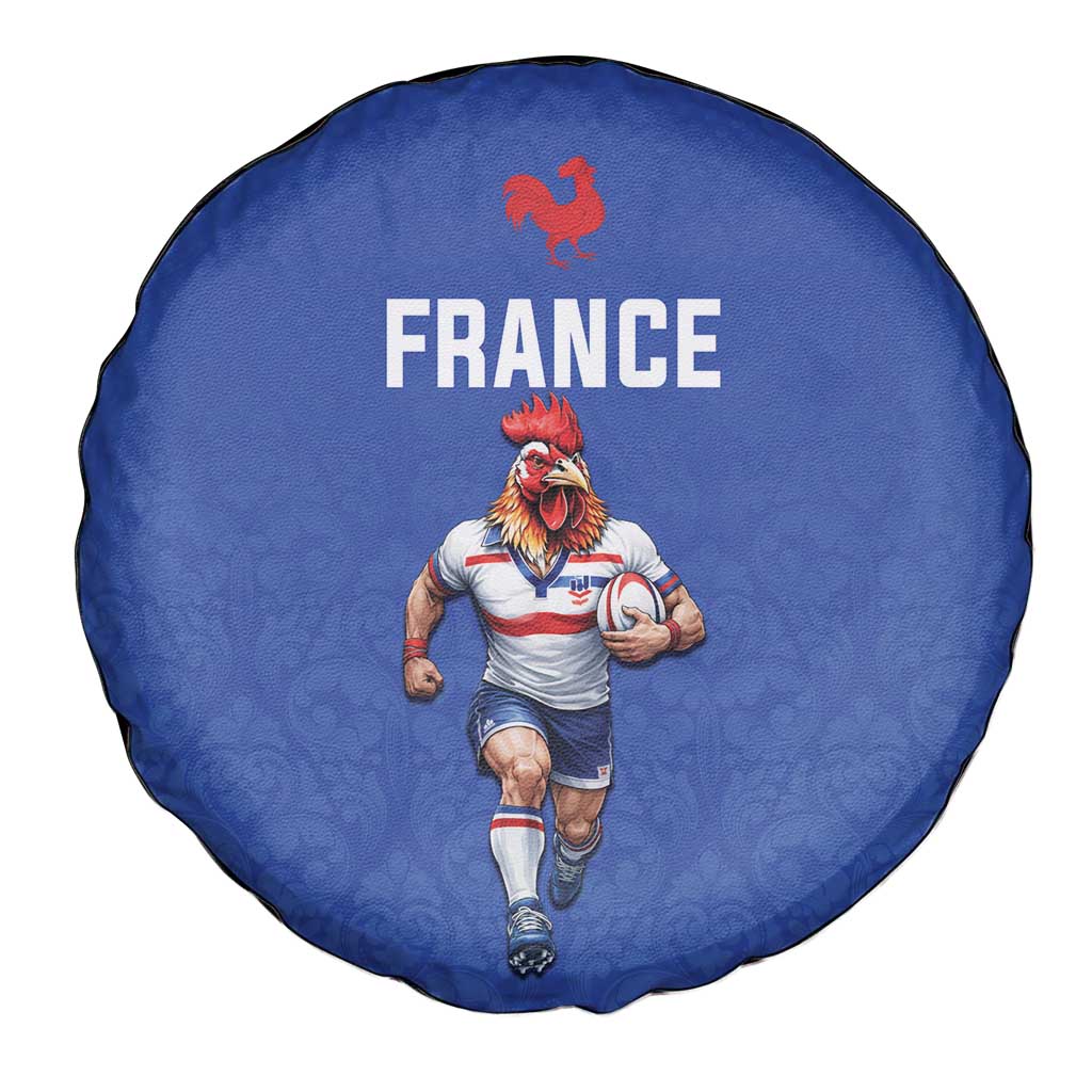 Rugby France Spare Tire Cover XV de France Gallic Rooster Mascot
