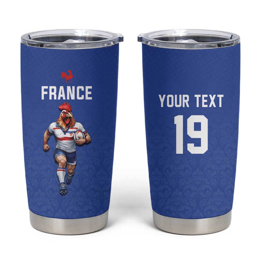 Custom Rugby France Tumbler Cup XV de France Gallic Rooster Mascot