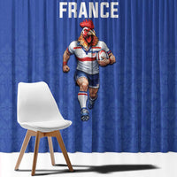 Rugby France Window Curtain XV de France Gallic Rooster Mascot