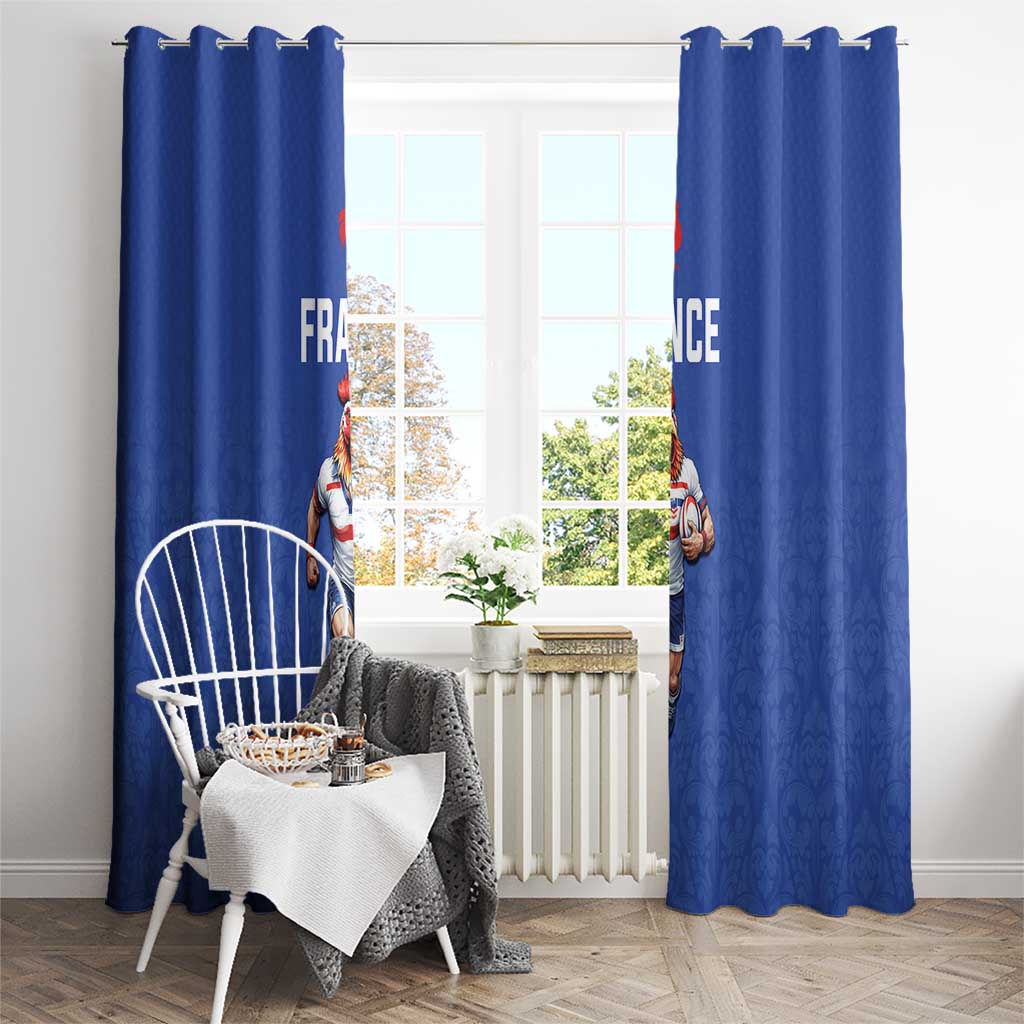 Rugby France Window Curtain XV de France Gallic Rooster Mascot
