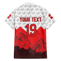 Switzerland Ice Hockey Custom Hawaiian Shirt Swiss Shield Alps Art