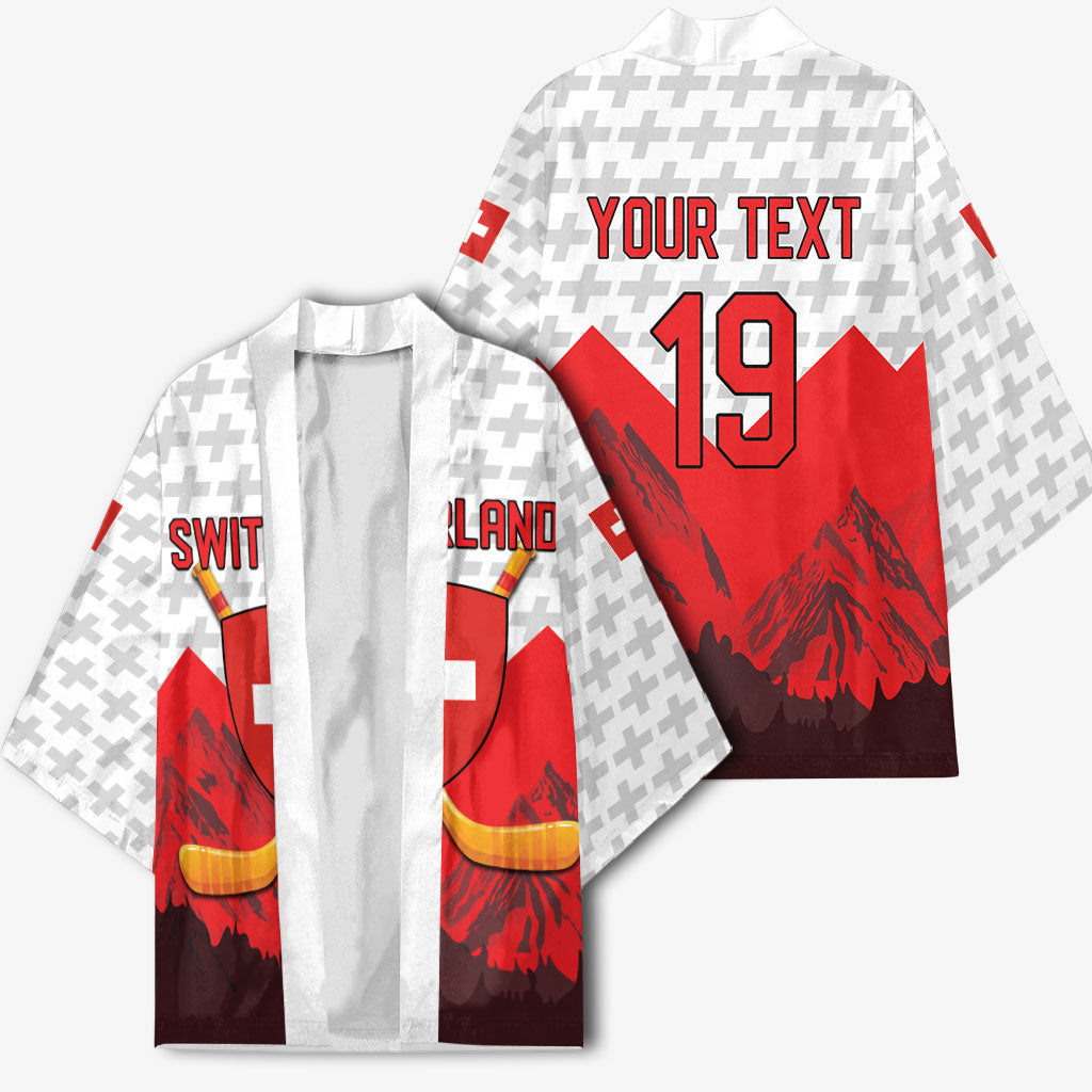 Switzerland Ice Hockey Custom Kimono Swiss Shield Alps Art
