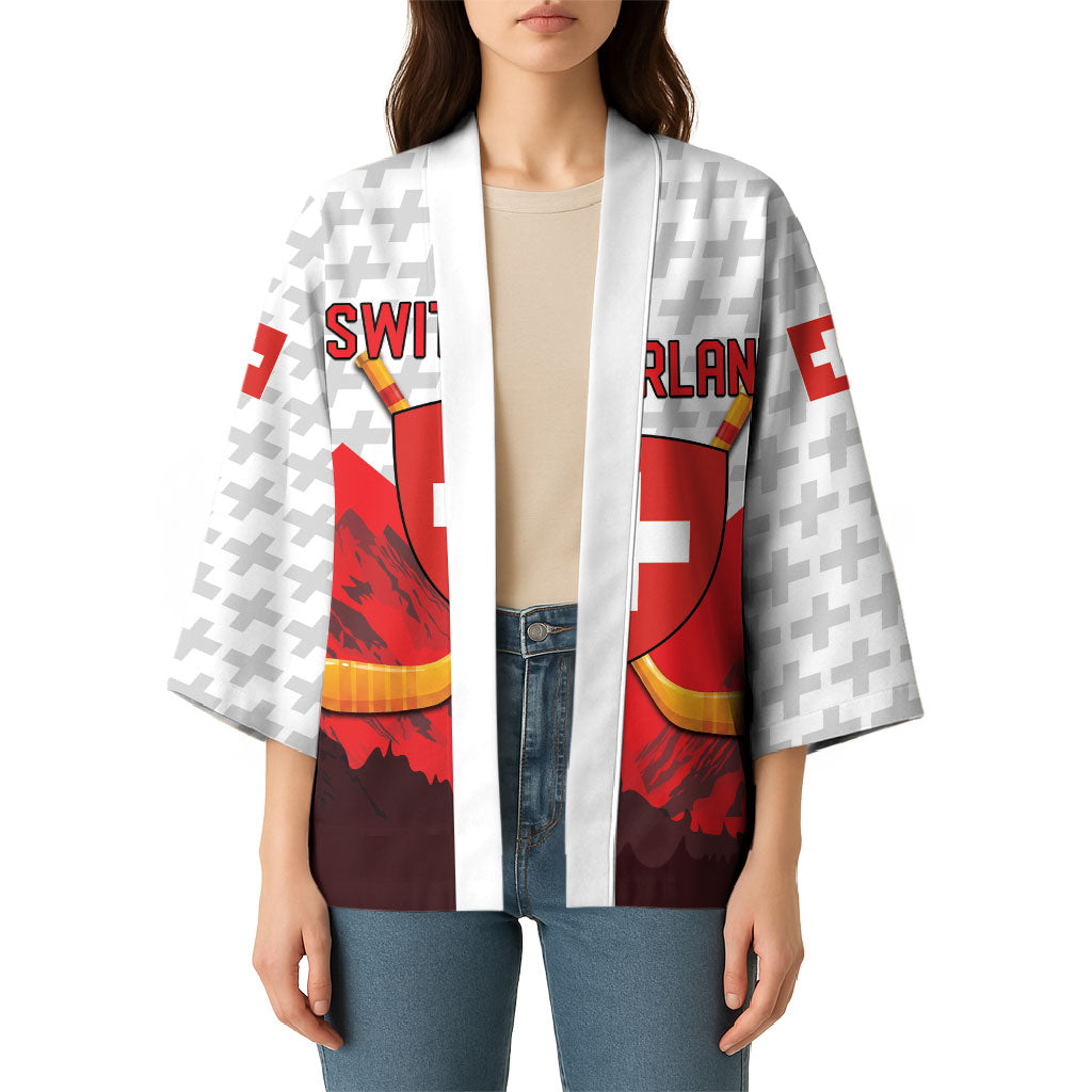 Switzerland Ice Hockey Custom Kimono Swiss Shield Alps Art