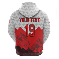 Switzerland Ice Hockey Custom Zip Hoodie Swiss Shield Alps Art