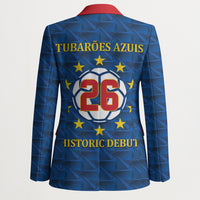 Cabo Verde Tubaroes Azuis Historic Debut 2026 Blazer Cape Verde Past and Present Flag Motif
