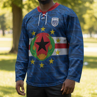 Cabo Verde Tubaroes Azuis Historic Debut 2026 Hockey Jersey Cape Verde Past and Present Flag Motif