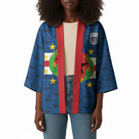 Cabo Verde Tubaroes Azuis Historic Debut 2026 Kimono Cape Verde Past and Present Flag Motif