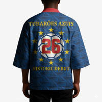 Cabo Verde Tubaroes Azuis Historic Debut 2026 Kimono Cape Verde Past and Present Flag Motif