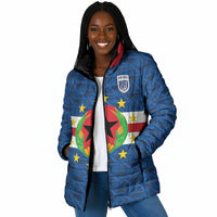 Cabo Verde Tubaroes Azuis Historic Debut 2026 Padded Jacket Cape Verde Past and Present Flag Motif