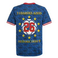 Cabo Verde Tubaroes Azuis Historic Debut 2026 Rugby Jersey Cape Verde Past and Present Flag Motif