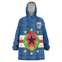 Cabo Verde Tubaroes Azuis Historic Debut 2026 Wearable Blanket Hoodie Cape Verde Past and Present Flag Motif