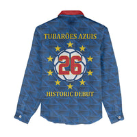 Cabo Verde Tubaroes Azuis Historic Debut 2026 Women Casual Shirt Cape Verde Past and Present Flag Motif