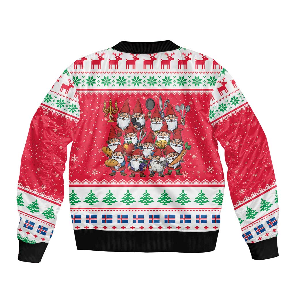 Iceland Christmas Bomber Jacket Icelandic Yule Lads LT19