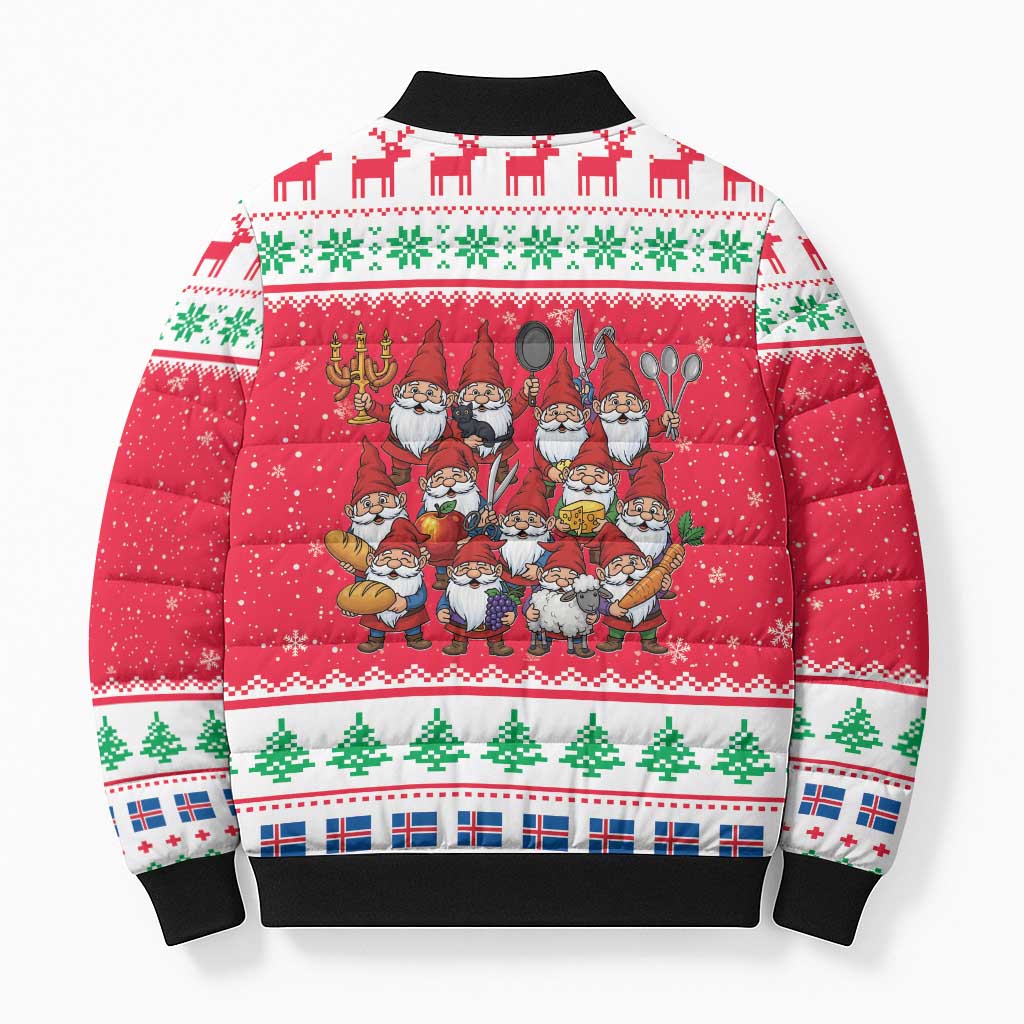 Iceland Christmas Bomber Puffer Jacket Icelandic Yule Lads LT19