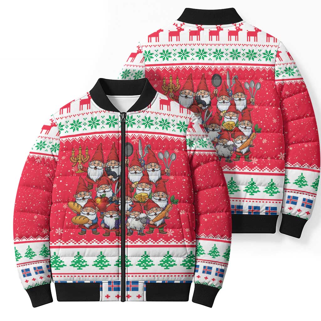 Iceland Christmas Bomber Puffer Jacket Icelandic Yule Lads LT19