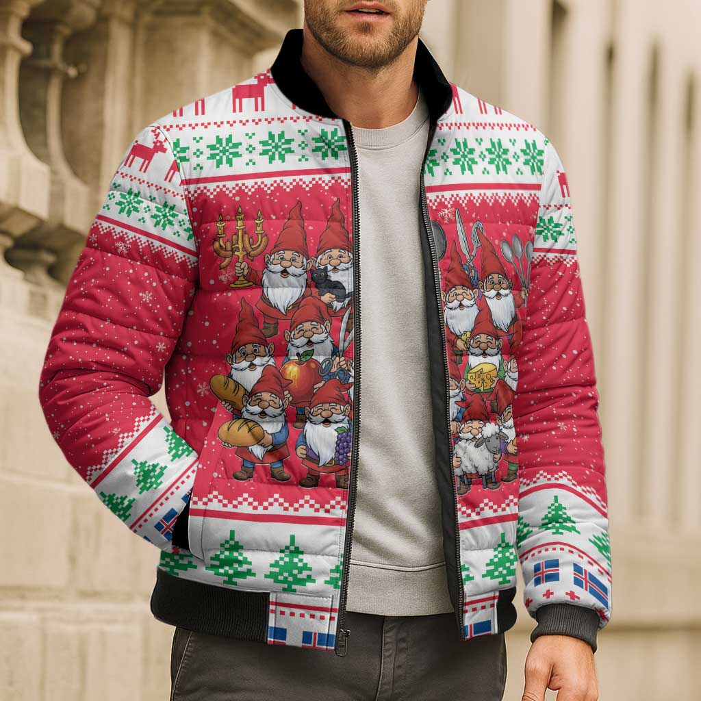 Iceland Christmas Bomber Puffer Jacket Icelandic Yule Lads LT19